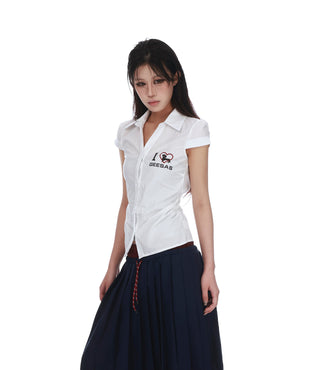 letter slim shirt