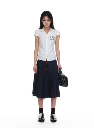 letter slim shirt