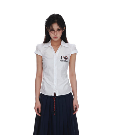 letter slim shirt