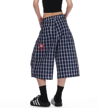 plaid cropped pants