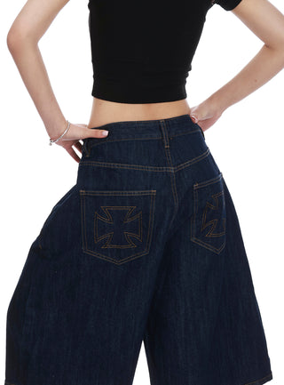blue pirate Jorts