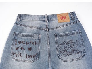 distressed wide jeans