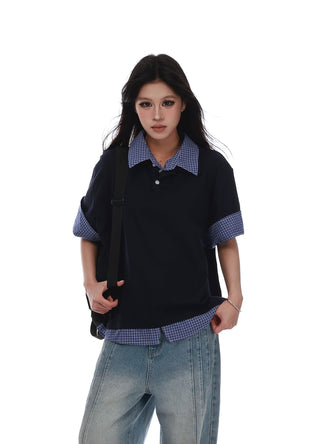 plaid contrast shirt