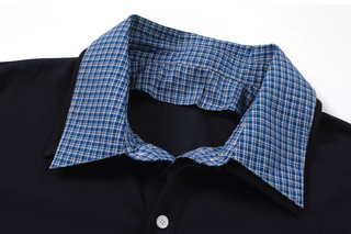 plaid contrast shirt