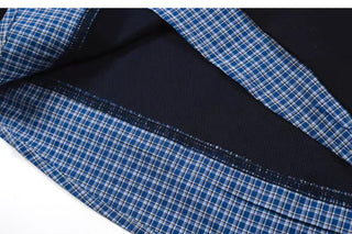 plaid contrast shirt