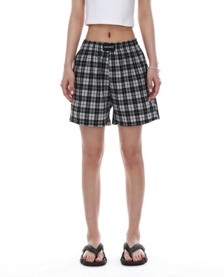 plaid beach shorts