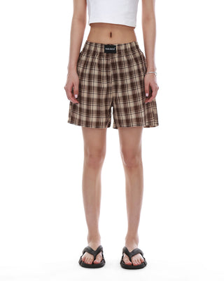 plaid beach shorts