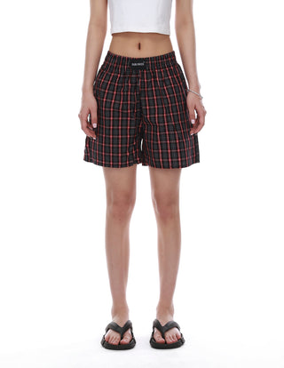 plaid beach shorts