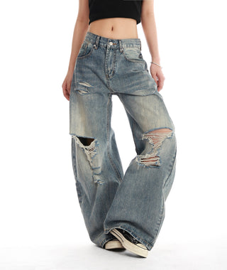 distressed ripped jeans