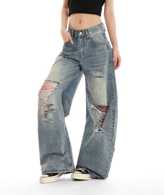 distressed ripped jeans