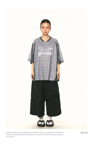 distressed work shorts
