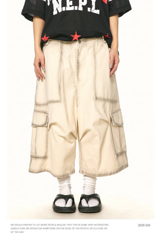 distressed work shorts