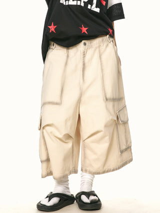 distressed work shorts