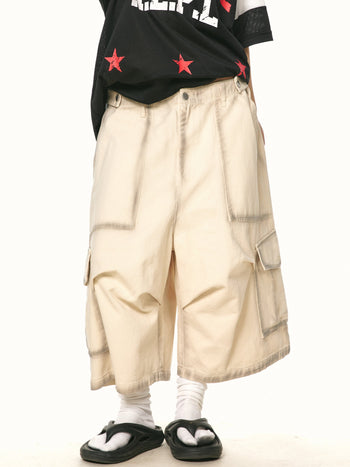 distressed work shorts