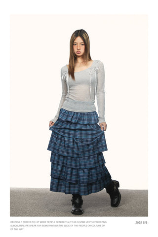 blue plaid dress