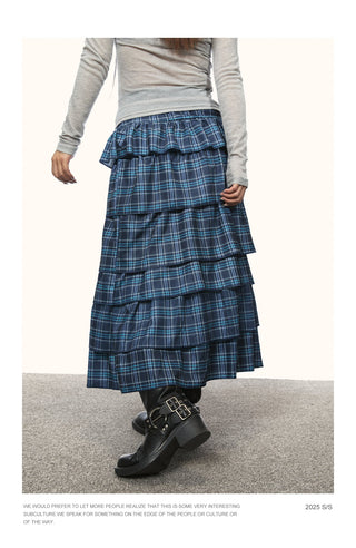 blue plaid dress