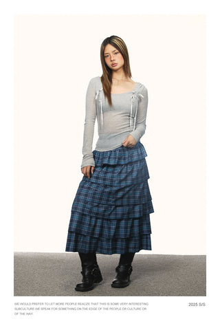 blue plaid dress