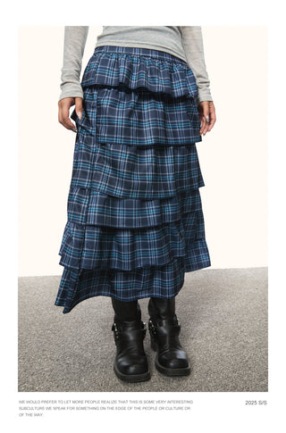 blue plaid dress