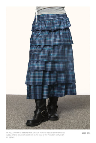 blue plaid dress