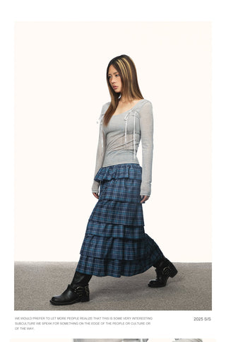 blue plaid dress