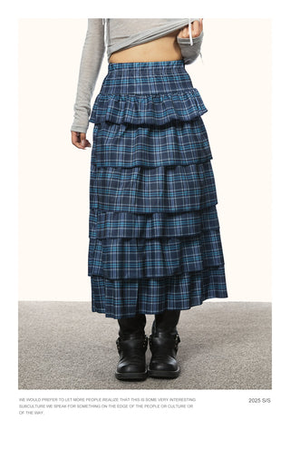 blue plaid dress