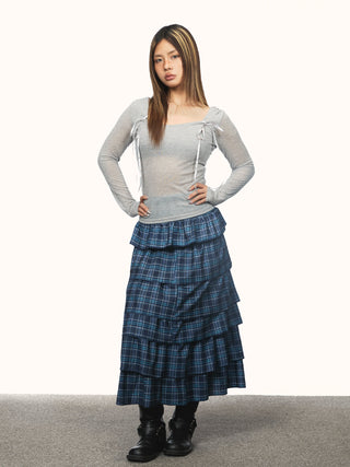 blue plaid dress