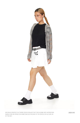 knit hooded cardigan