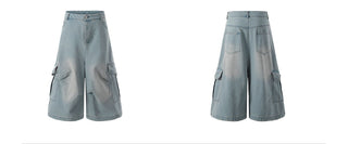 cropped blue jeans