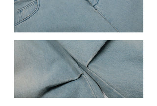 cropped blue jeans