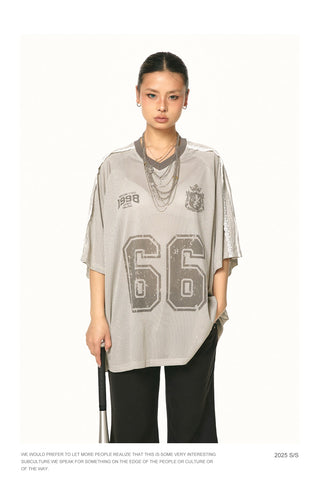 alphabet mesh Shirt