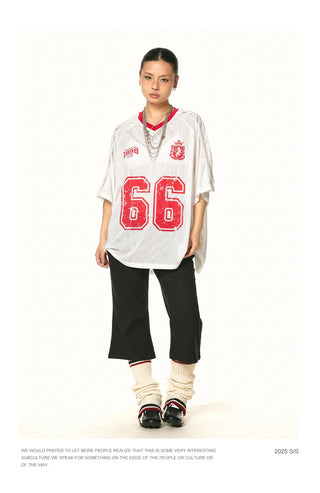 alphabet mesh Shirt