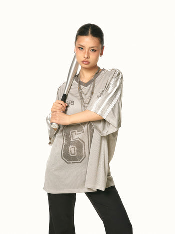 alphabet mesh Shirt