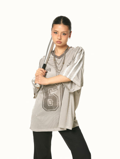 alphabet mesh Shirt