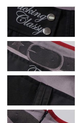 contrast pleated skirt