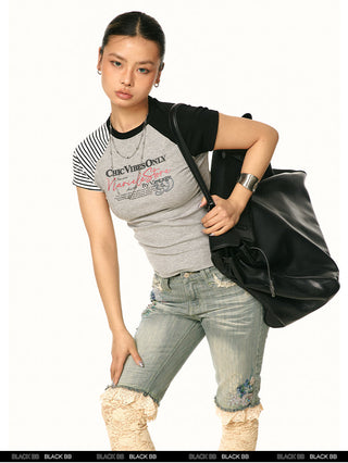 contrast shoulder Shirt