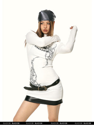 totem print dress