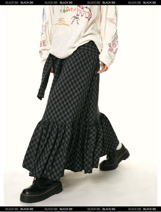 ruffle fishtail skirt