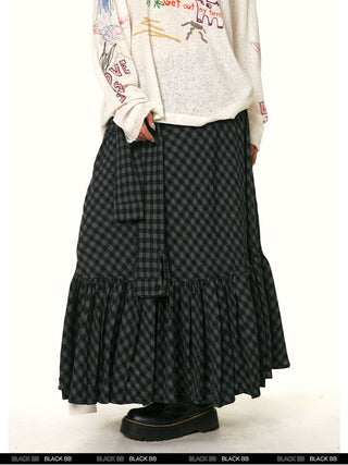 ruffle fishtail skirt