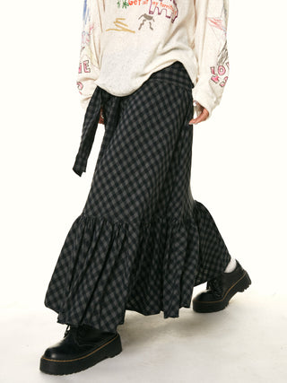 ruffle fishtail skirt
