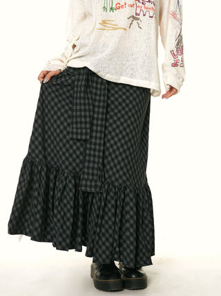ruffle fishtail skirt