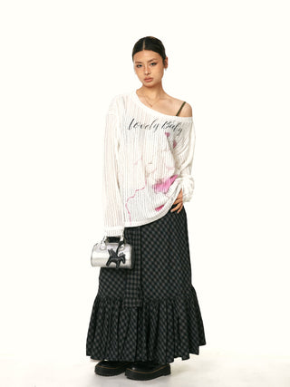 ruffle fishtail skirt