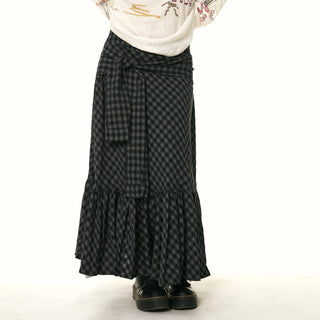 ruffle fishtail skirt