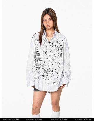 graffiti stripe shirt