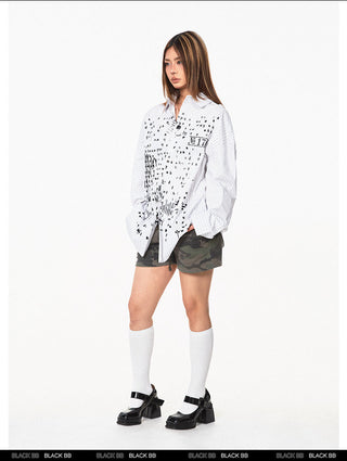 graffiti stripe shirt
