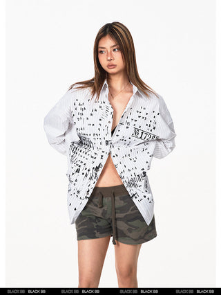 graffiti stripe shirt