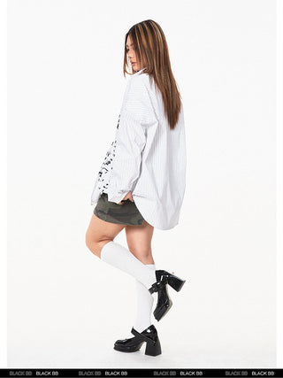 graffiti stripe shirt