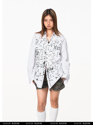 graffiti stripe shirt