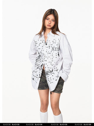 graffiti stripe shirt