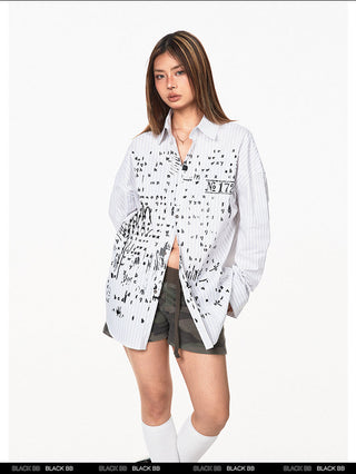 graffiti stripe shirt