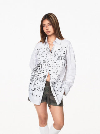 graffiti stripe shirt